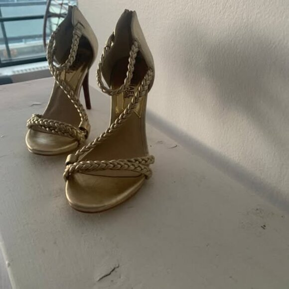New Michael Kors gold breaded heels size 6 - Picture 4 of 5